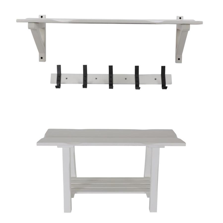 Decor Therapy Three Piece Bench Shelf And Coat Rack Set At Lowes Com
