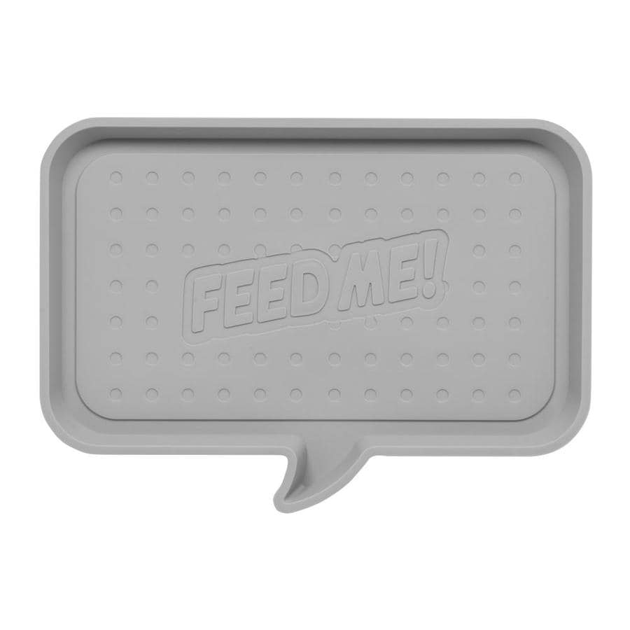 grey dog food mat