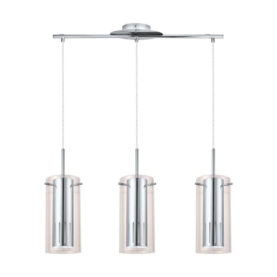 EGLO -Pinto 1 Chrome Modern/Contemporary Clear Glass Cylinder Pendant Light