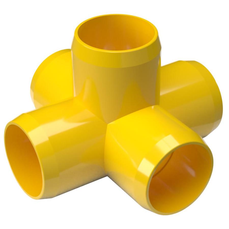 PVC Pipeworks 3/4in dia 90Degree Cross Tee Union PVC Fitting (8Pack
