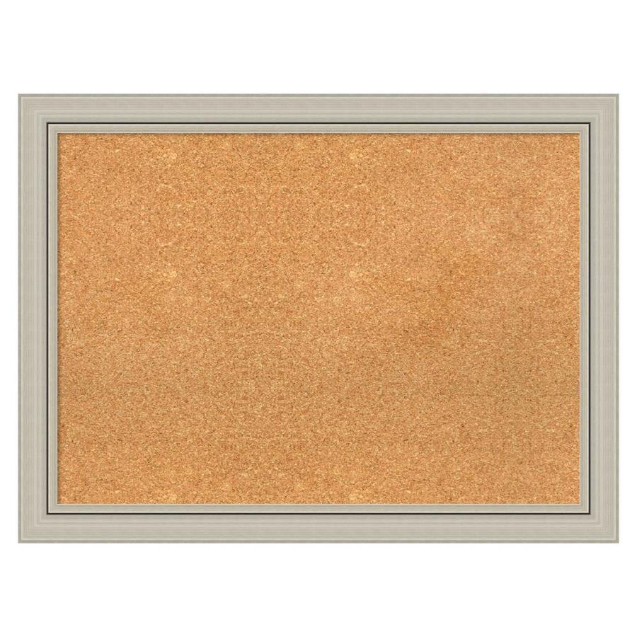 Amanti Art Framed Cork Board Large, Romano Silver at Lowes.com