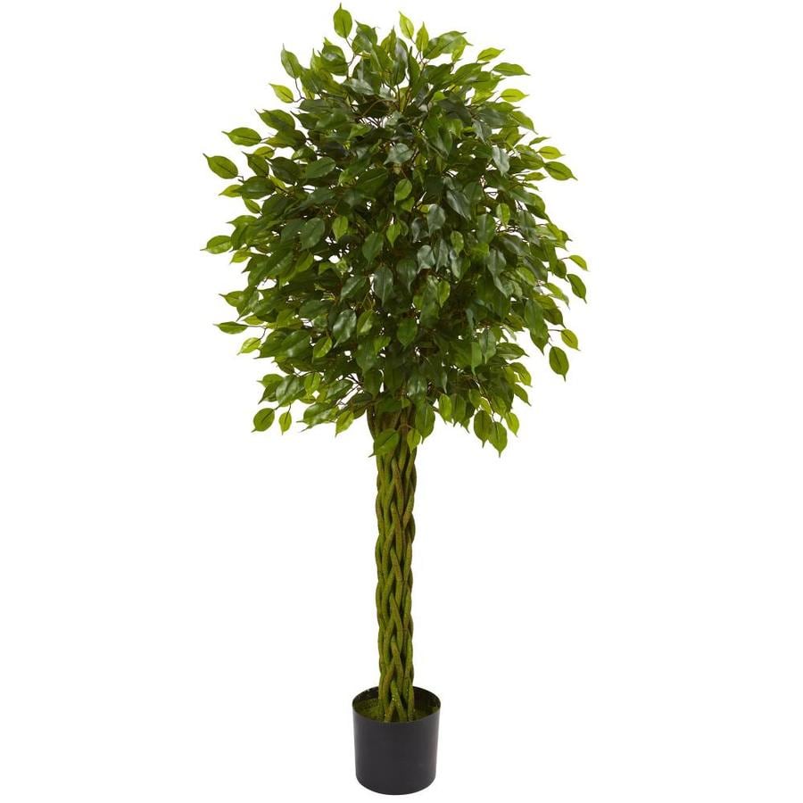 Nearly Natural 5 Ft. Indoor/Outdoor UV Resistant Artificial Ficus Tree ...