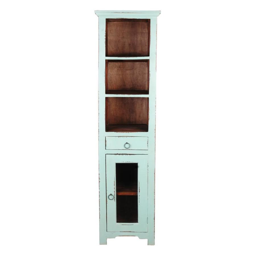 Sunset Trading Sunset Trading Tall Narrow Cabinet Teal At Lowes Com