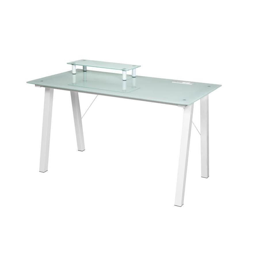 Onespace Glass Desk With Desktop Printer Stand At Lowes Com