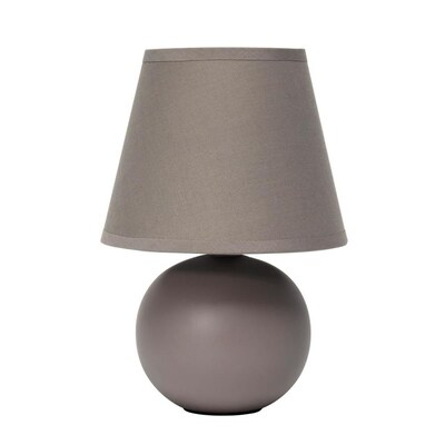 Simple Designs Mini Ceramic Globe Table Lamp Gray Mini Ceramic Globe Table Lamp