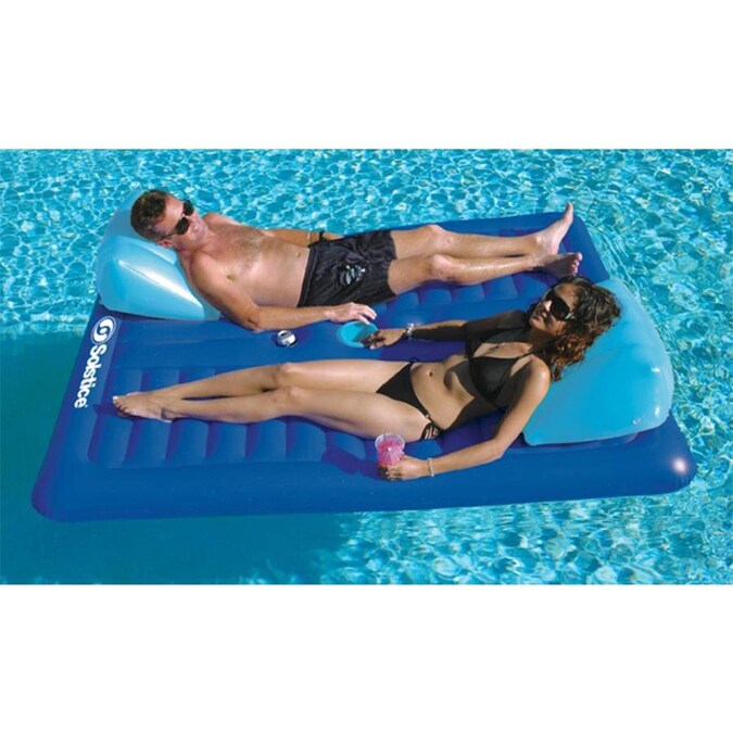 Swimline 2) New 16141SF Swimming Pool Inflatable Durable 2 Person Air Mattresses in the Pool