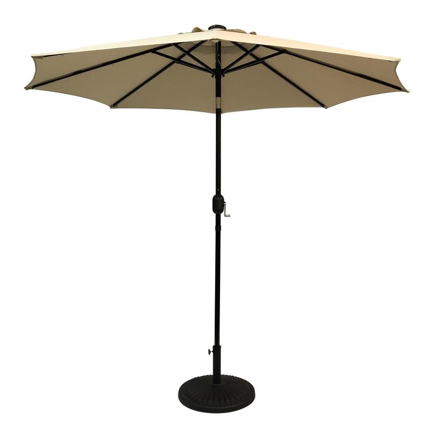 Sun Ray 106 3 Ft Round Navy Blue With Black Steel Frame Solar Powered Push Button Tilt Market Patio Umbrella In The Patio Umbrellas Department At Lowes Com