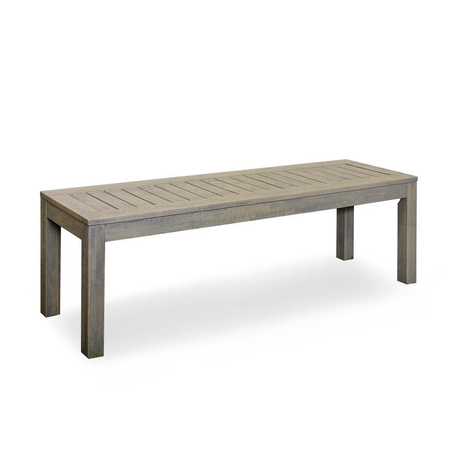 Cambridge Casual Braga 55in W x 17in L Weathered Gray Picnic Bench in