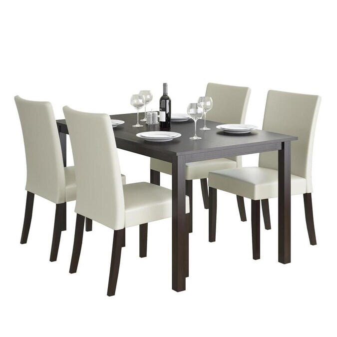 Corliving Atwood Cappuccino Cream Dining Room Set With Rectangular Table In The Dining Room Sets Department At Lowes Com