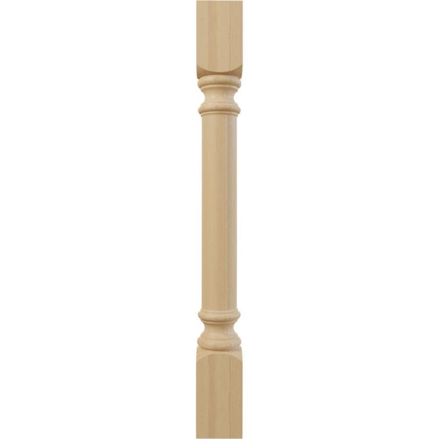 Ekena Millwork Traditional Cabinet Column 3.75-in x 2.96-ft Unfinished ...