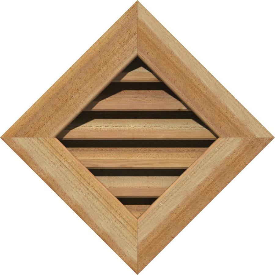 Ekena Millwork 12in W x 12in H Diamond Gable Vent (183/8in W x 183/8in H Frame Size
