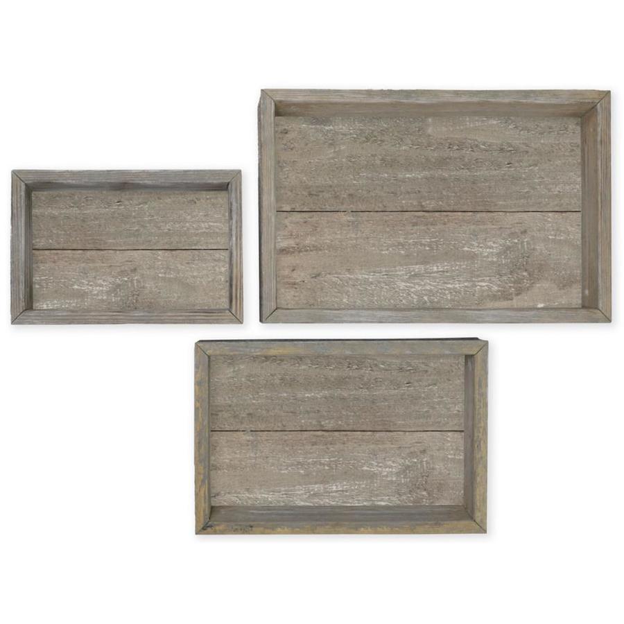 Ekena Millwork Set Of 3 Rectangle Closed Back Vintage Farmhouse