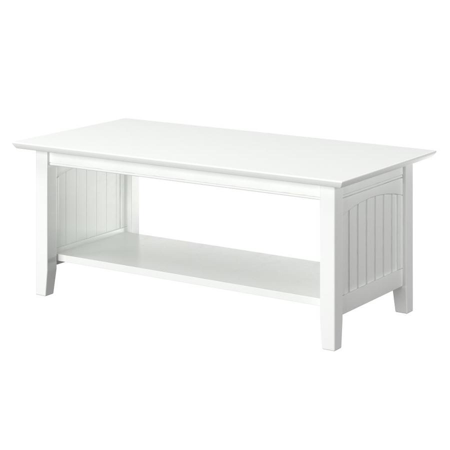 Atlantic Furniture Nantucket White Wood Coffee Table At Lowes Com