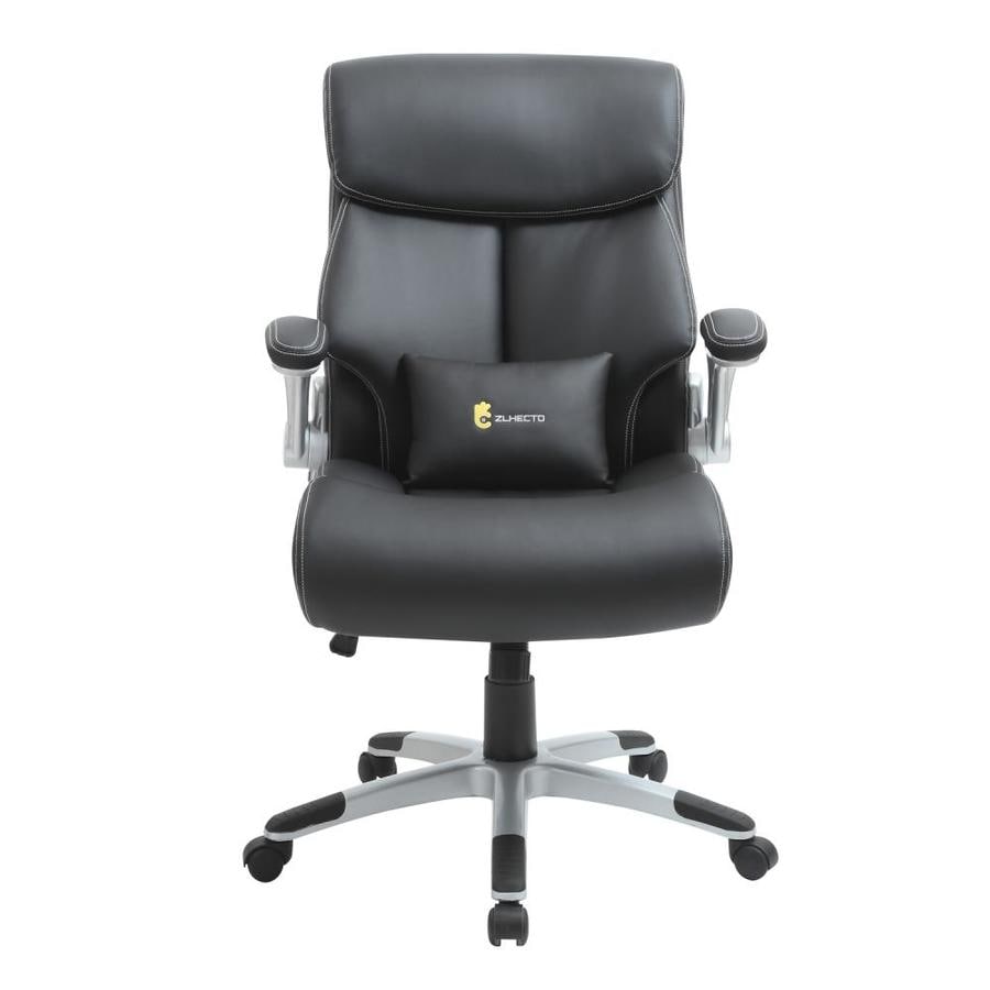 Clihome Black Executive Ergonomic Swivel Leather Office Desk Chair