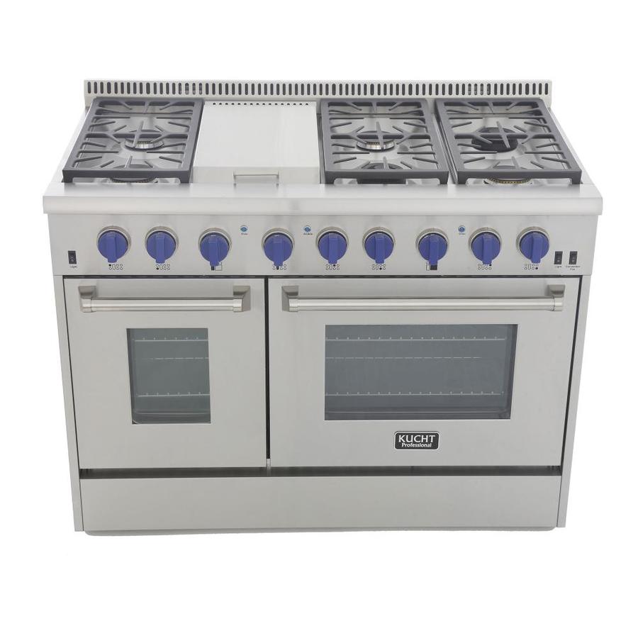 Deep Recessed 48 Inch Gas Range Double Oven Gas Ranges At Lowes Com