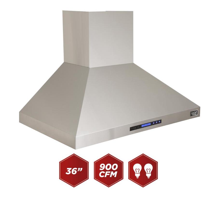 Kucht 36in Ducted Stainless Steel WallMounted Range Hood in the WallMounted Range Hoods