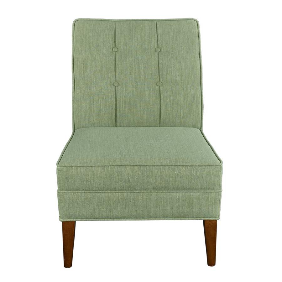 Linon Carmen Modern Green Slipper Chair in the Chairs department at