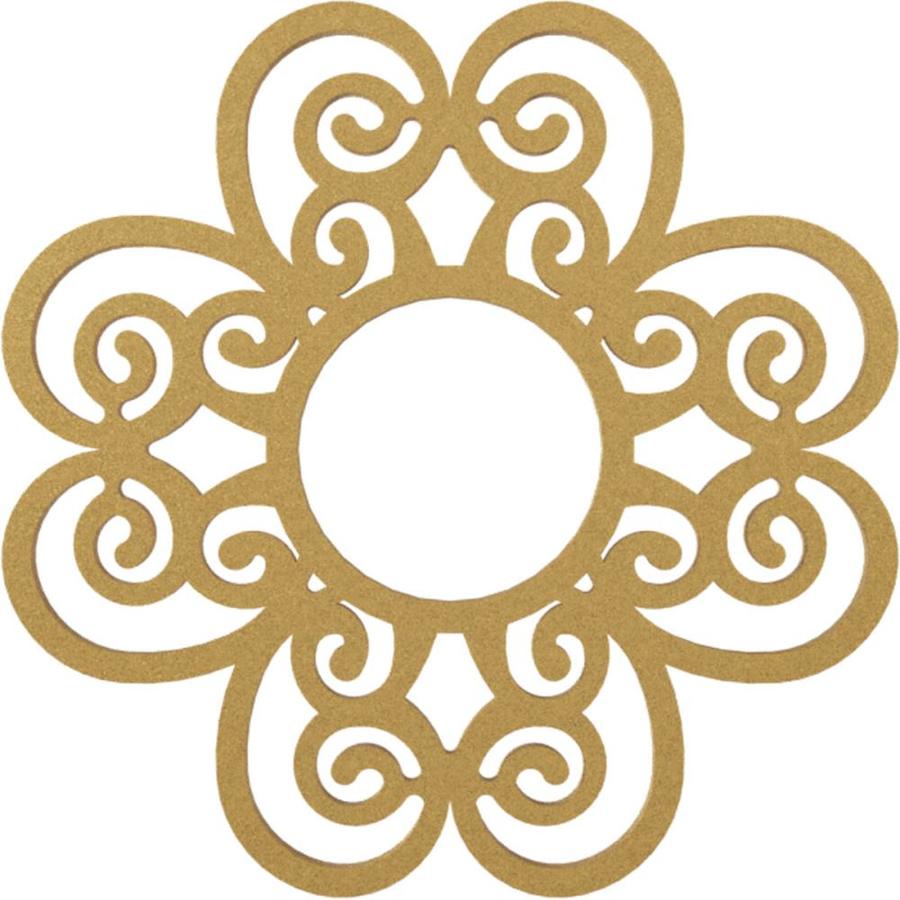 Ekena Millwork Cohen 30 In X 10 25 In Gold Polyurethane Ceiling