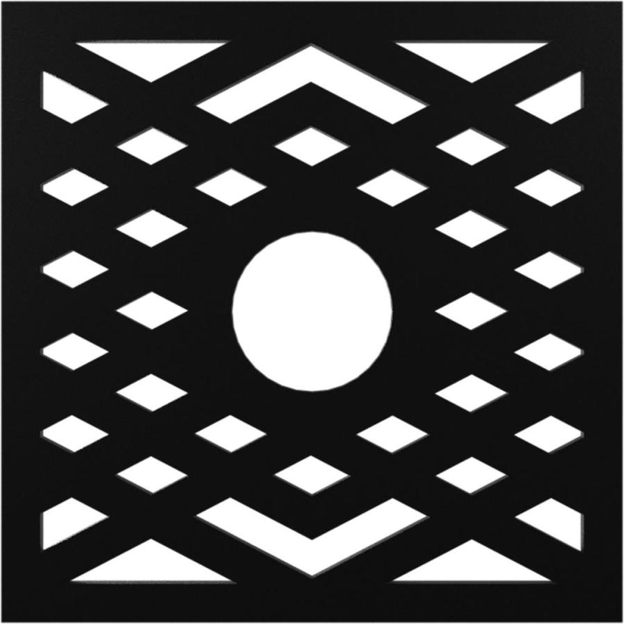 Ekena Millwork Chevron 36 In X 9 375 In Black Polyurethane Ceiling