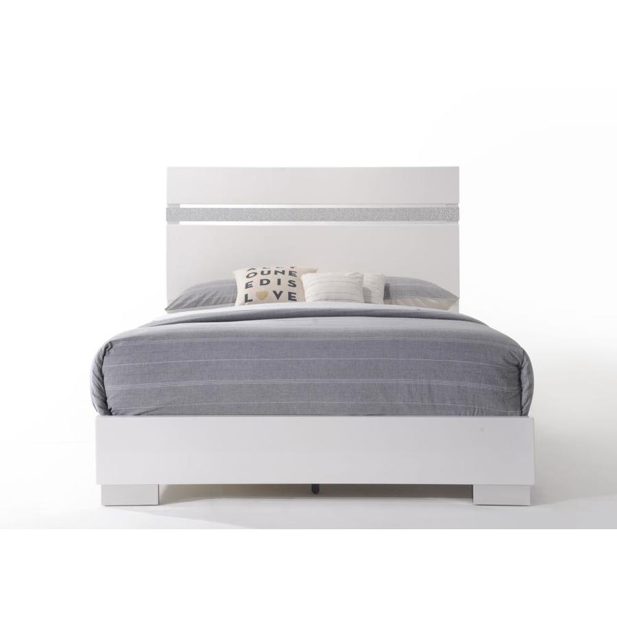 Acme Furniture Naima Ii Eastern King Bed In White At Lowes Com