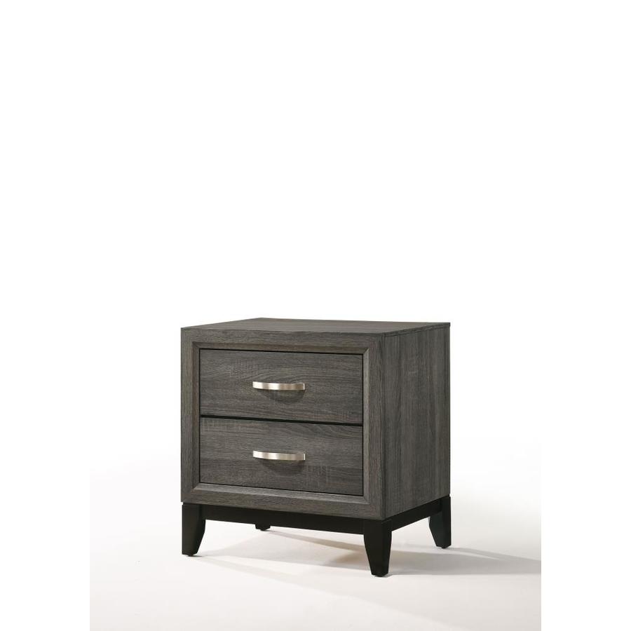 Acme Furniture Kaitlyn Dark Walnut Rubberwood Nightstand In The Nightstands Department At Lowes Com