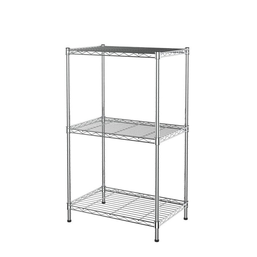 MZG 15.7-in D x 23.6-in W x 37.5-in H 3-Tier Steel Utility Freestanding ...