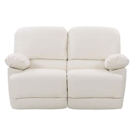 Corliving Lea Mission Shaker White Faux Leather Reclining Sofa In The Couches Sofas Loveseats Department At Lowes Com