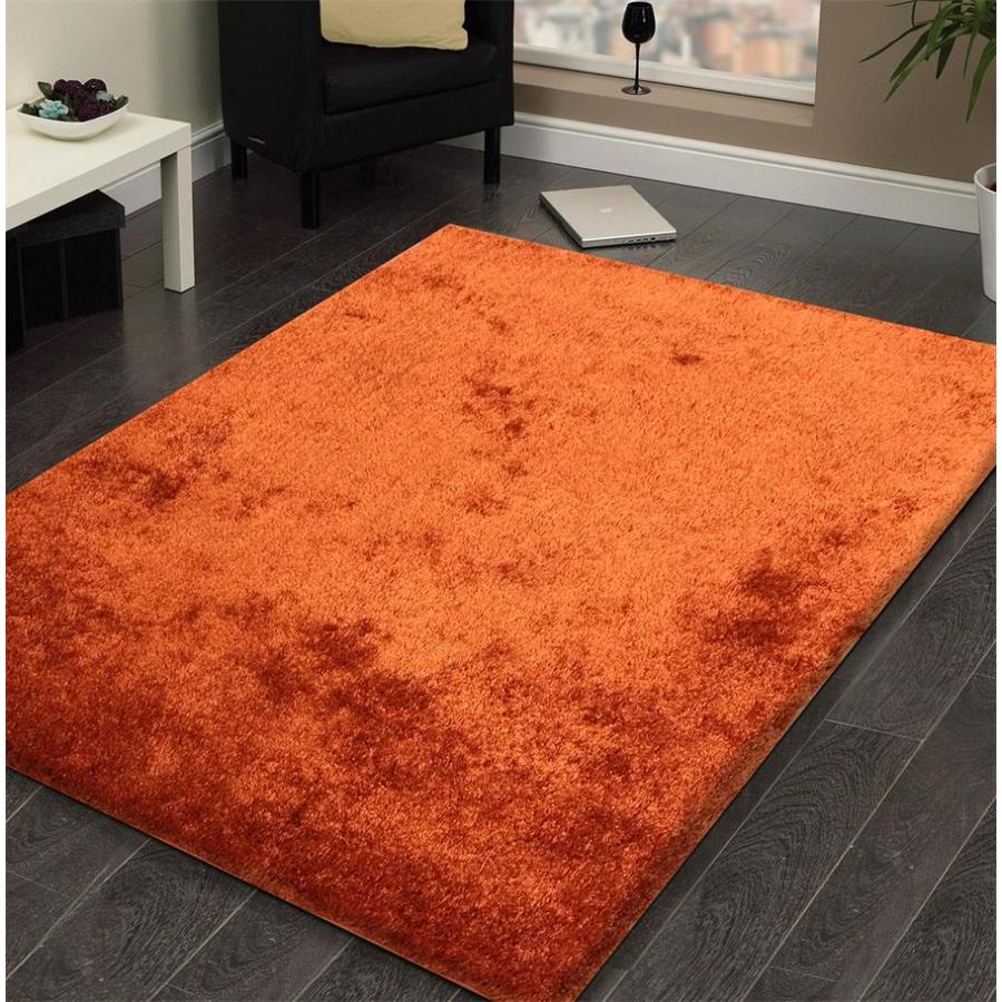 Amazing Rugs 2 x 3 Rust Indoor Solid Handcrafted Area Rug in the Rugs department at