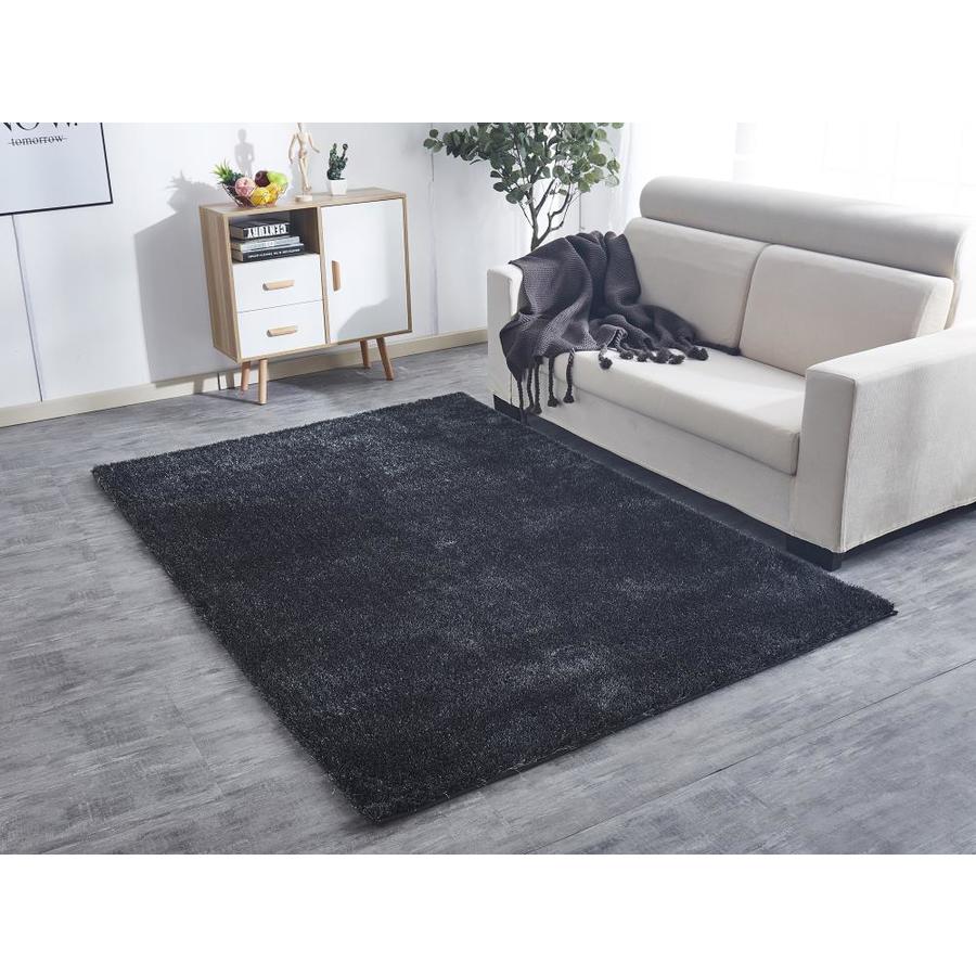 Amazing Rugs Fuzzy Shaggy 2 X 3 Electro Blue Indoor Solid Handcrafted Area Rug In The Rugs Department At Lowes Com