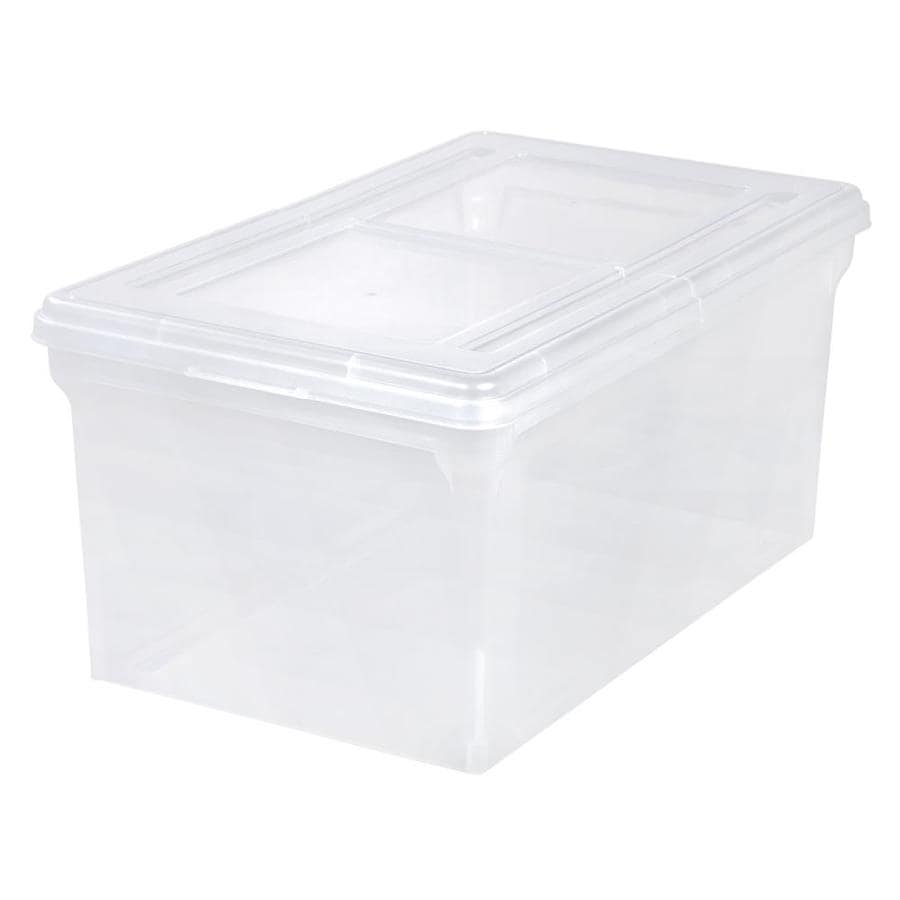 IRIS 11-Gallon (44-Quart) Clear Tote with Standard Snap Lid in the ...