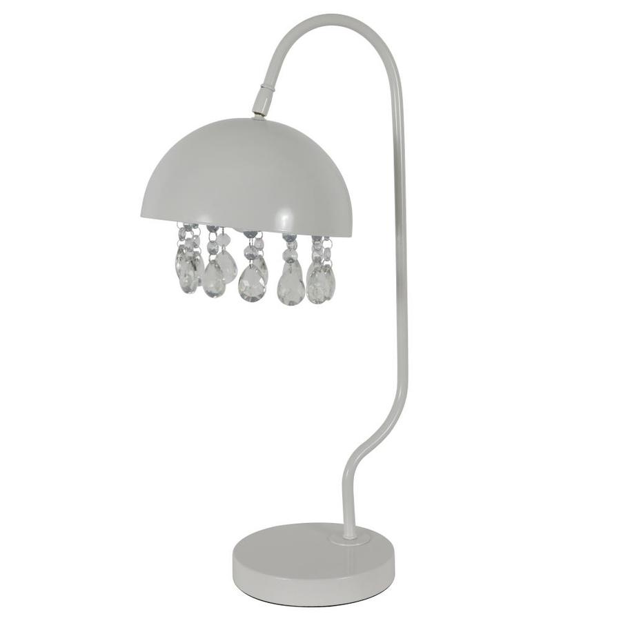 Decor Therapy 24 In Gloss White Desk Lamp With Metal Shade In The Desk Lamps Department At Lowes Com