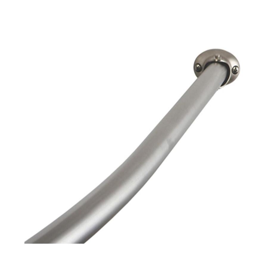 ARISTA Single Bar Curved Shower Rod 60-in To 72-in Brushed Nickel Fixed ...