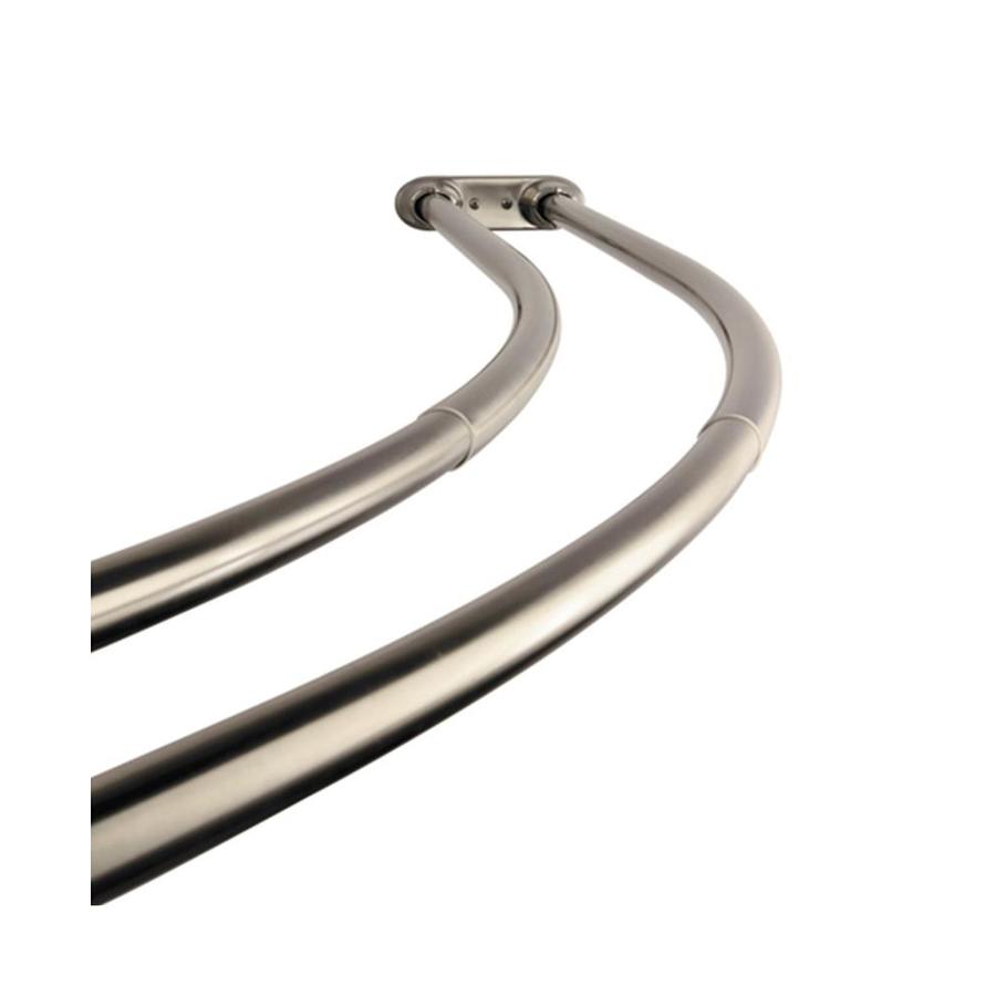ARISTA Dual Shower Rod 60in to 72in Brushed Nickel Fixed Double Curve