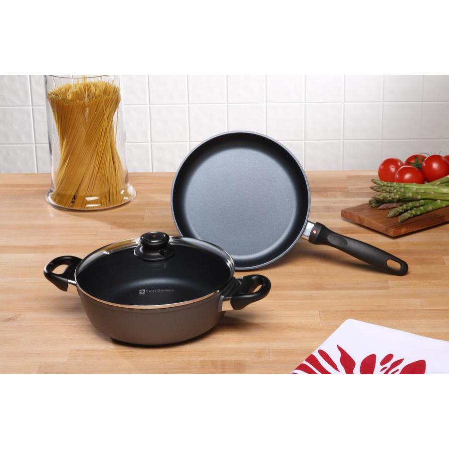 Swiss Diamond 3-Piece HD Classic 9.5-in Aluminum Cookware Set with Lid ...