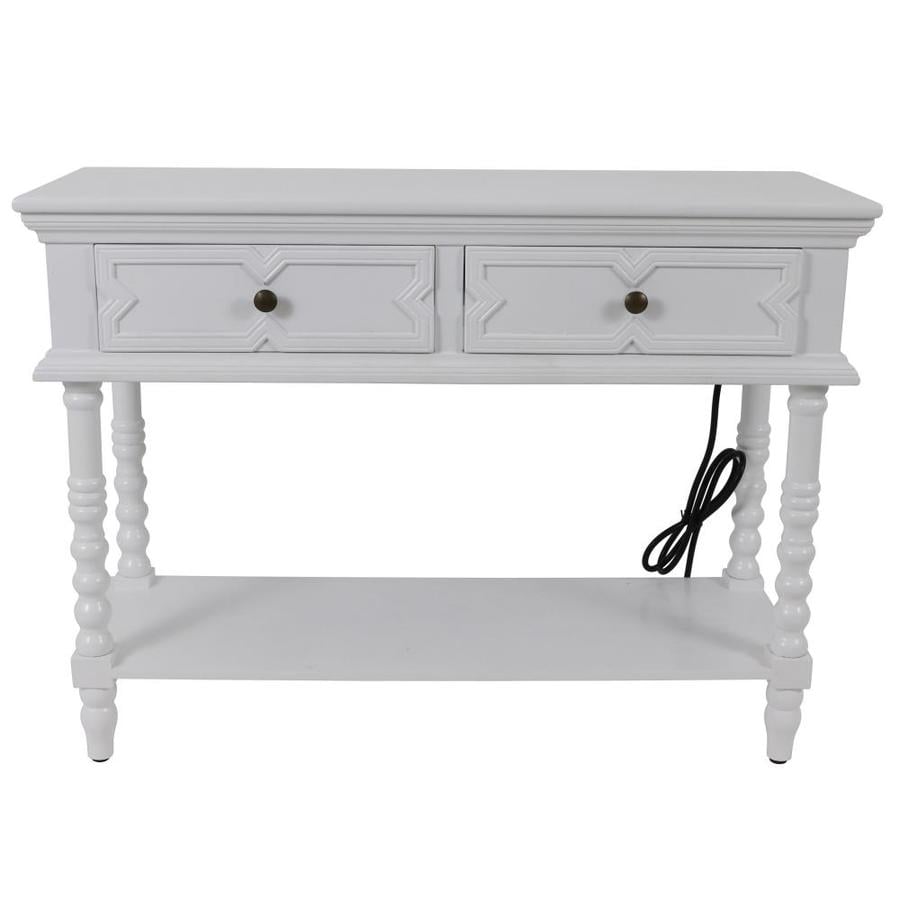 Decor Therapy White Casual Console Table