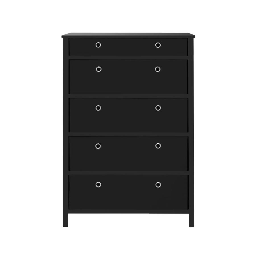 Achim Ez Home Solutions 5 Drawer Foldable Tall Dresser Black