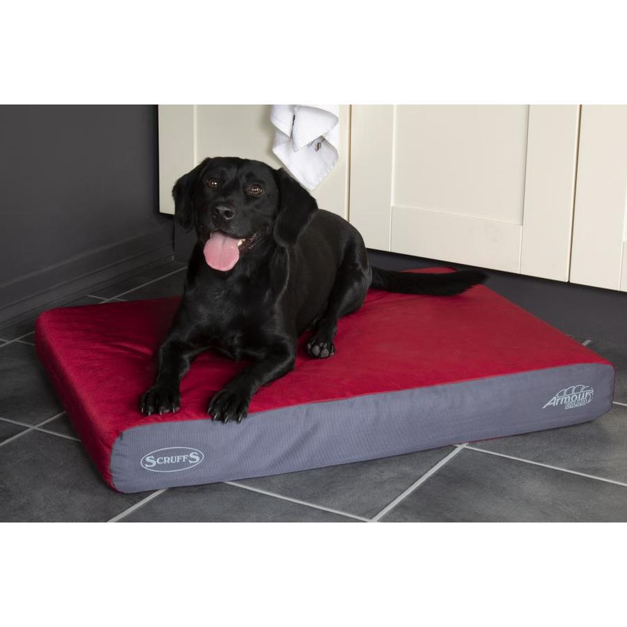 Scruffs Red 100 Polyester Rectangular Dog Bed (Medium) in the Pet Beds