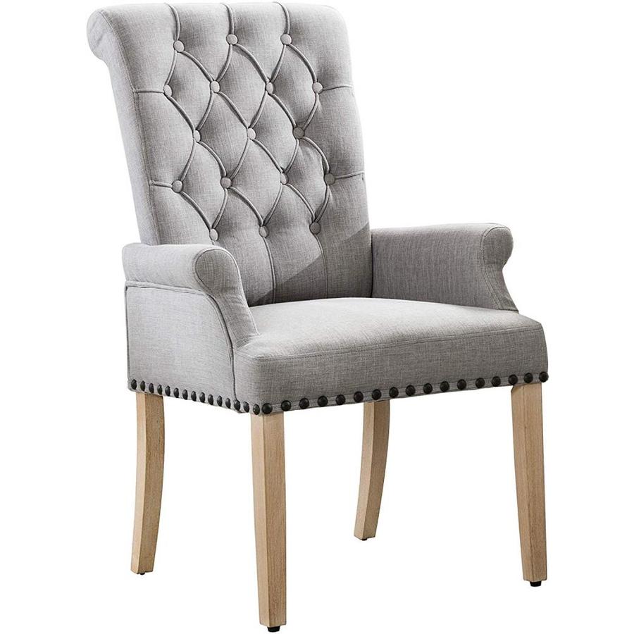 White Upholstered Dining Chairs With, Grey Upholstered Dining Chairs With Arms