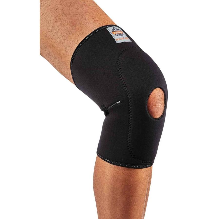 PROFLEX Ergodyne ProFlex 615 Knee Sleeve with Open Patella/Anterior Pad, Black, M