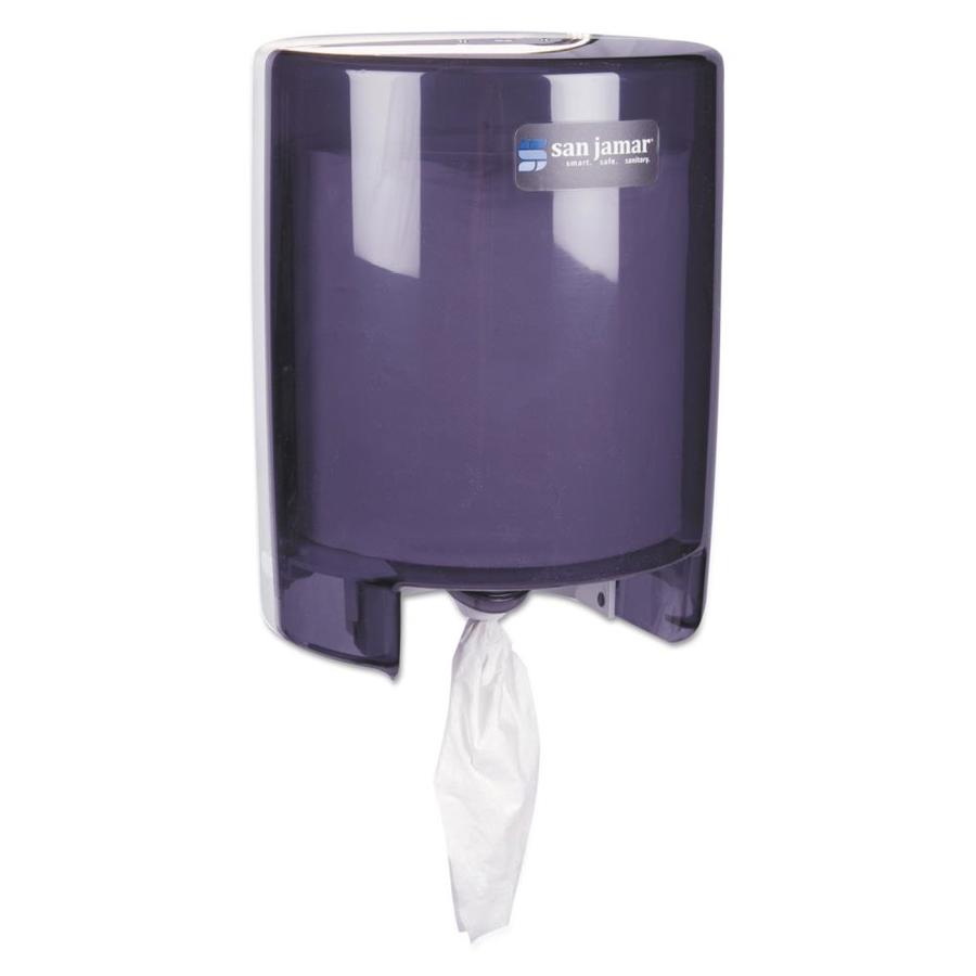 San Jamar Transparent Black Pearl Roll Pull Paper Towel Dispenser in
