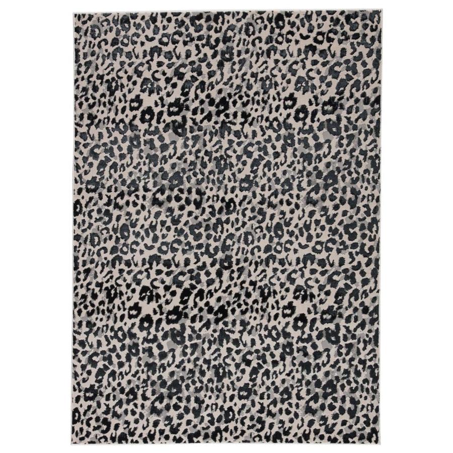 Neveah 8 x 10 Gray/Black Indoor Animal Print Area Rug in the Rugs ...