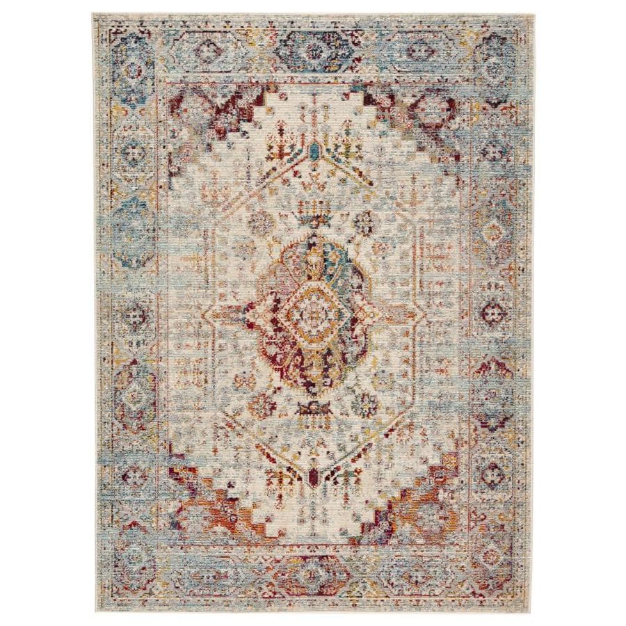 Sumaya 5 X 8 Multicolor Orange Indoor Outdoor Medallion Bohemian Eclectic Area Rug In The Rugs Department At Lowes Com