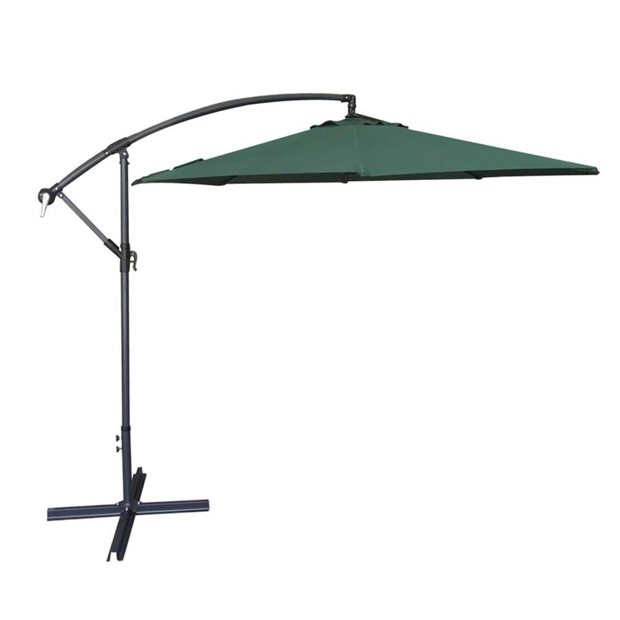 Clihome 12 Ft Octagon Red With Red Aluminum Frame Crank Garden Patio Umbrella And Base In The Patio Umbrellas Department At Lowes Com