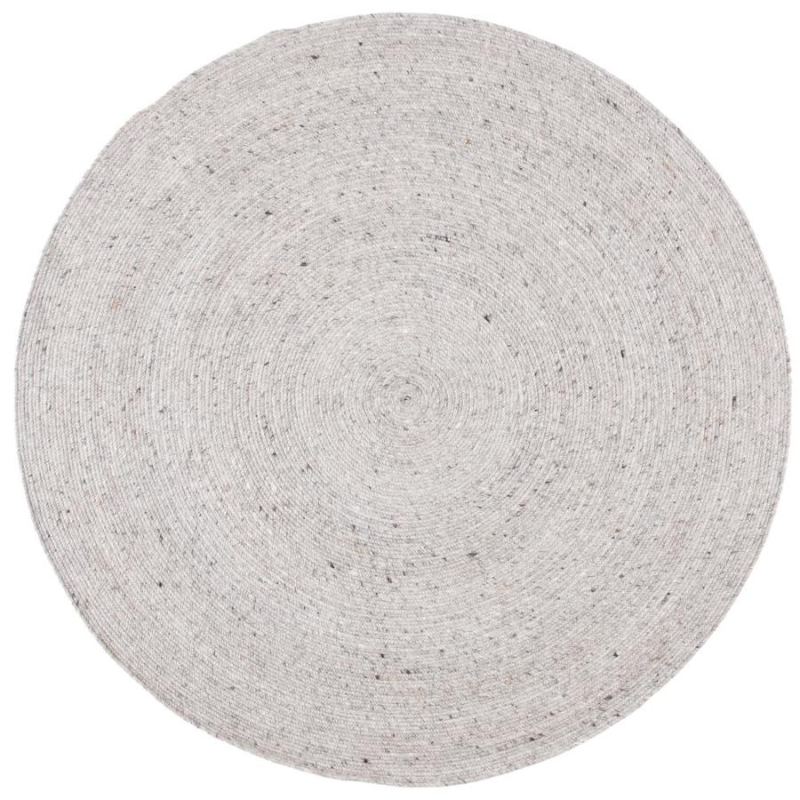 Safavieh Braided Arja 3 x 3 Gray Round Indoor Coastal Throw Rug in the ...