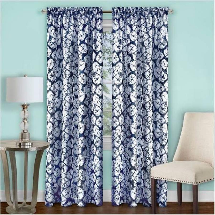 Blue Floral Curtains Drapes At Lowes Com