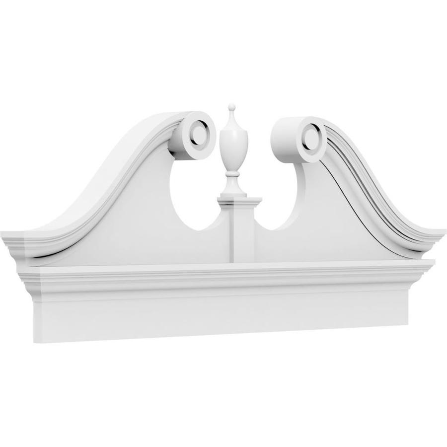 Ekena Millwork Rams Head 52 In X 19 7 8 In Unfinished Pvc Pediment