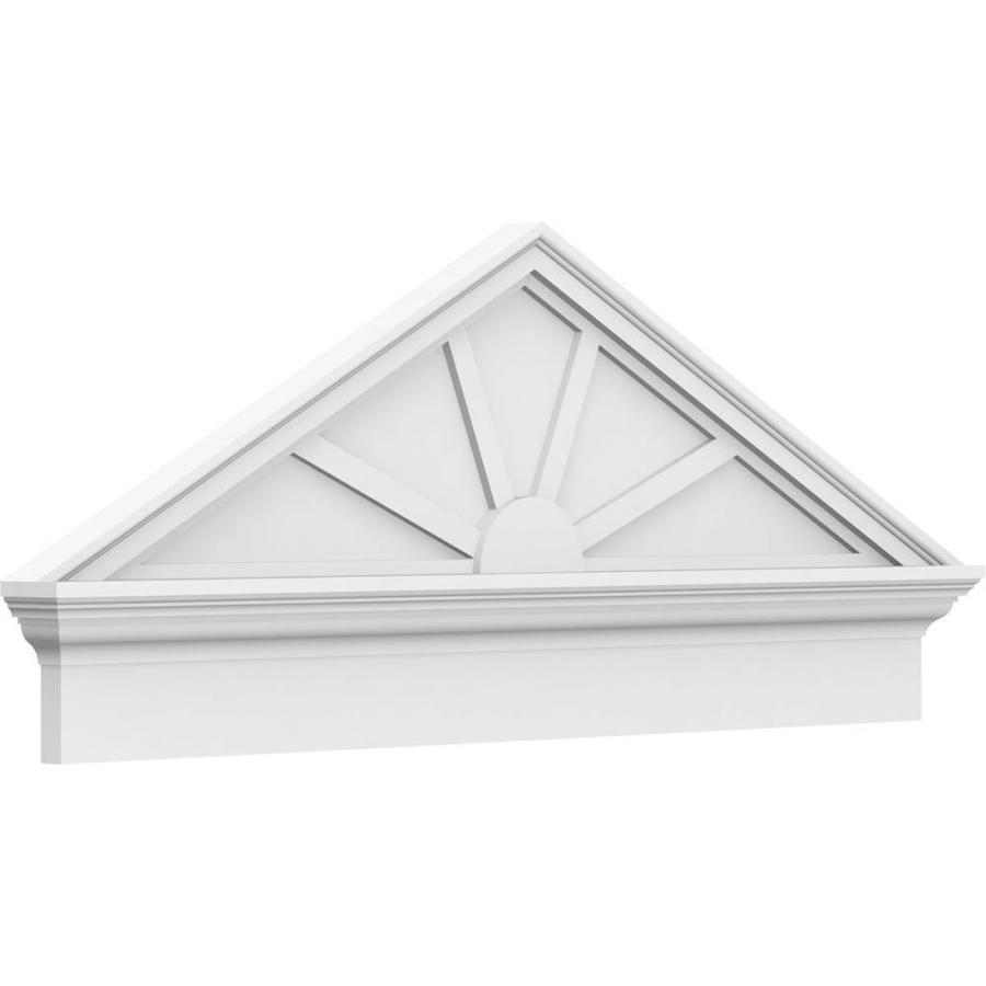 Ekena Millwork Peaked Cap 4 Spoke 42 In X 2 3 4 In Unfinished Pvc