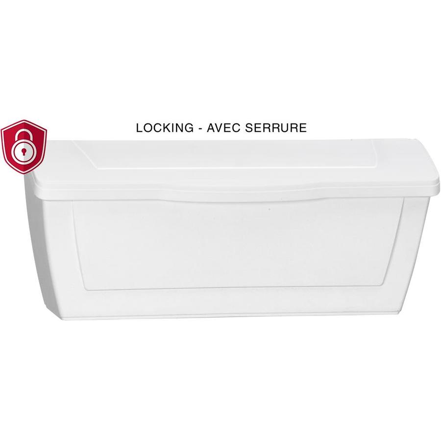 PRODF Standard Plastic White Wall Mount Locking Mailbox in the