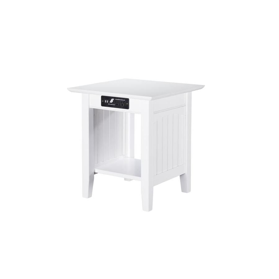 Atlantic Furniture Nantucket White Wood End Table At Lowes Com