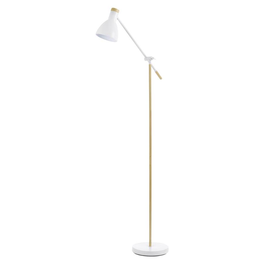 white floor reading lamp